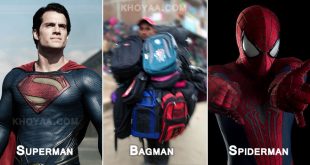 modern-superheroes bagman spiderman superman